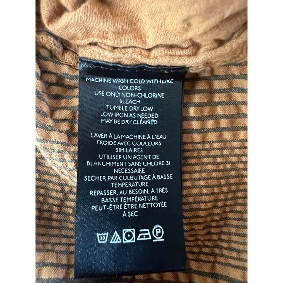 Free People Womens Star Of Wonder Striped Brown Wide-Leg Pants Medium - Picture 7 of 15